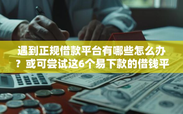 遇到正规借款平台有哪些怎么办？或可尝试这6个易下款的借钱平台