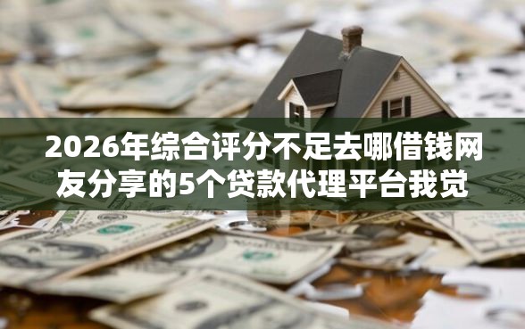 2026年综合评分不足去哪借钱网友分享的5个贷款代理平台我觉得不错！