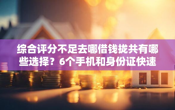 综合评分不足去哪借钱拢共有哪些选择？6个手机和身份证快速借钱软件详解