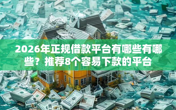 2026年正规借款平台有哪些有哪些？推荐8个容易下款的平台