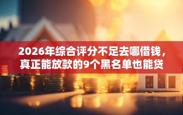 2026年综合评分不足去哪借钱，真正能放款的9个黑名单也能贷款的平台推荐
