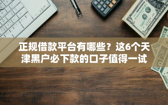 正规借款平台有哪些？这6个天津黑户必下款的口子值得一试