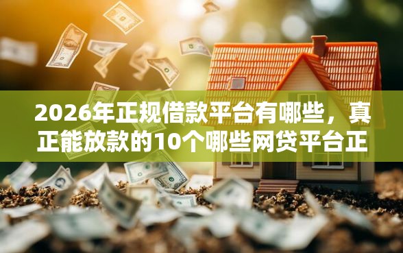 2026年正规借款平台有哪些，真正能放款的10个哪些网贷平台正规推荐