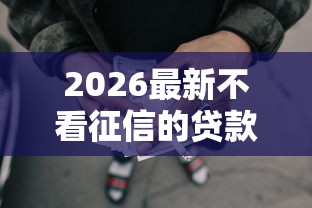2026最新不看征信的贷款平台，总结十个失信人员可以借钱的网贷口子！