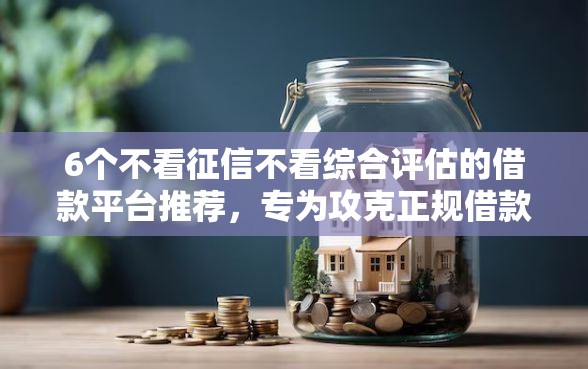 6个不看征信不看综合评估的借款平台推荐，专为攻克正规借款平台有哪些难题