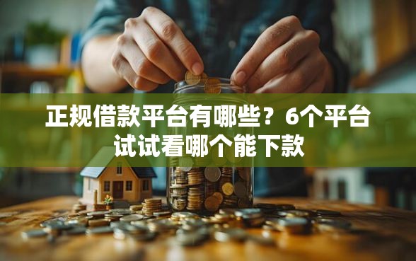 正规借款平台有哪些？6个平台试试看哪个能下款