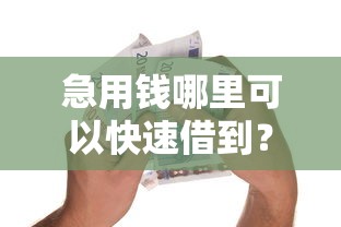 急用钱哪里可以快速借到?这9个20岁贷款平台值得一试 急用钱哪里可以快速借到?这9个20岁贷款平台值得一试