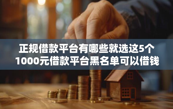 正规借款平台有哪些就选这5个1000元借款平台黑名单可以借钱