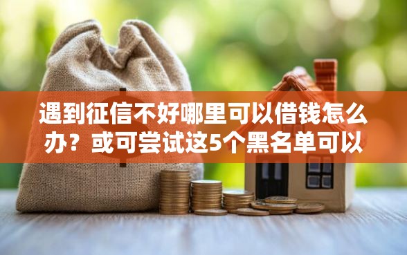 遇到征信不好哪里可以借钱怎么办？或可尝试这5个黑名单可以贷款的平台