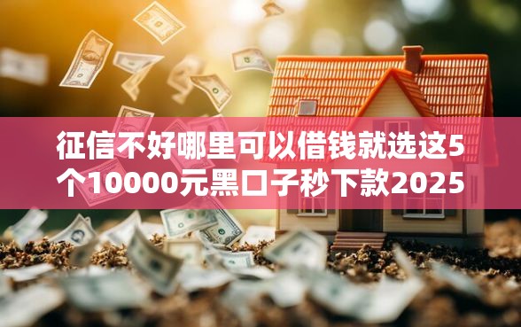 征信不好哪里可以借钱就选这5个10000元黑口子秒下款2025
