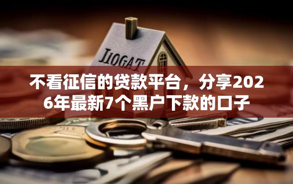不看征信的贷款平台，分享2026年最新7个黑户下款的口子