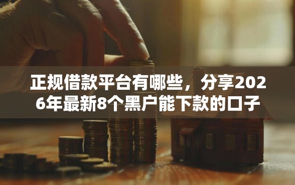 正规借款平台有哪些，分享2026年最新8个黑户能下款的口子
