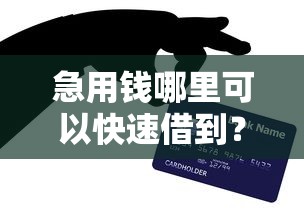 急用钱哪里可以快速借到？盘点6个有信用卡就可以贷款的平台给你参考