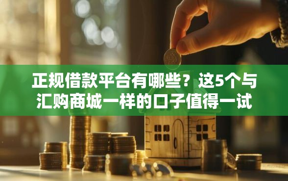 正规借款平台有哪些？这5个与汇购商城一样的口子值得一试