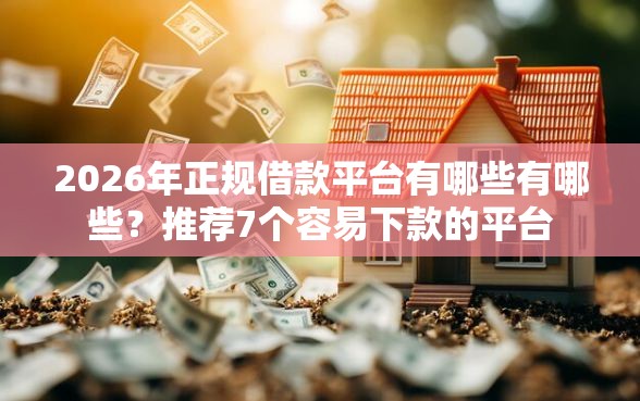 2026年正规借款平台有哪些有哪些？推荐7个容易下款的平台