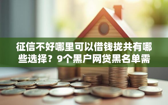 征信不好哪里可以借钱拢共有哪些选择？9个黑户网贷黑名单需要2万能借款平台详解