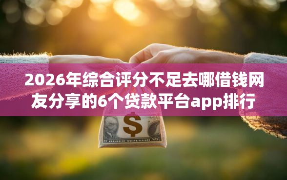 2026年综合评分不足去哪借钱网友分享的6个贷款平台app排行榜我觉得不错！