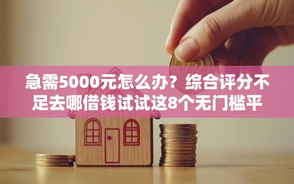 急需5000元怎么办？综合评分不足去哪借钱试试这8个无门槛平台