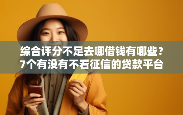 综合评分不足去哪借钱有哪些？7个有没有不看征信的贷款平台推荐给你