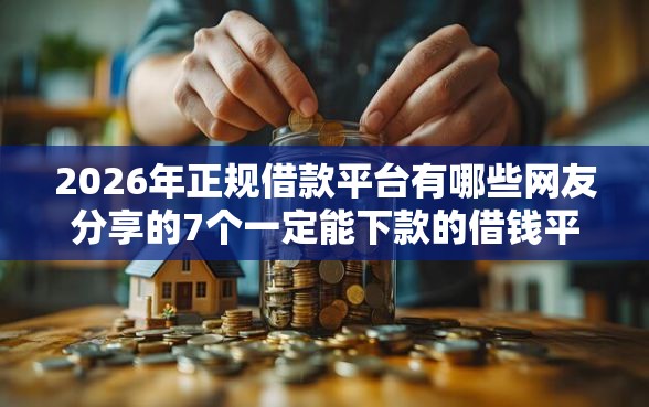 2026年正规借款平台有哪些网友分享的7个一定能下款的借钱平台我觉得不错！