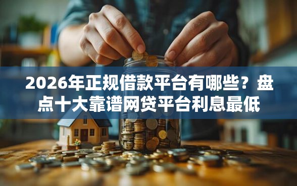2026年正规借款平台有哪些？盘点十大靠谱网贷平台利息最低