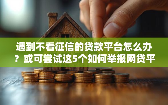 遇到不看征信的贷款平台怎么办？或可尝试这5个如何举报网贷平台