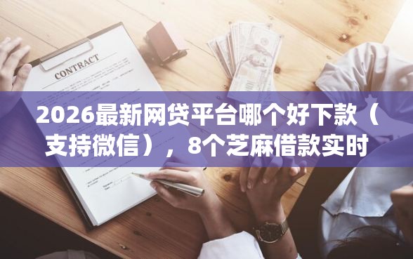 2026最新网贷平台哪个好下款（支持微信），8个芝麻借款实时到账速借app无私分享