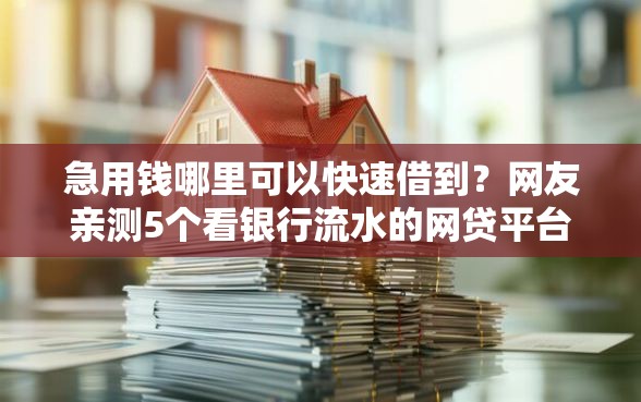 急用钱哪里可以快速借到？网友亲测5个看银行流水的网贷平台盘点