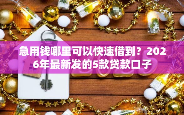 急用钱哪里可以快速借到？2026年最新发的5款贷款口子