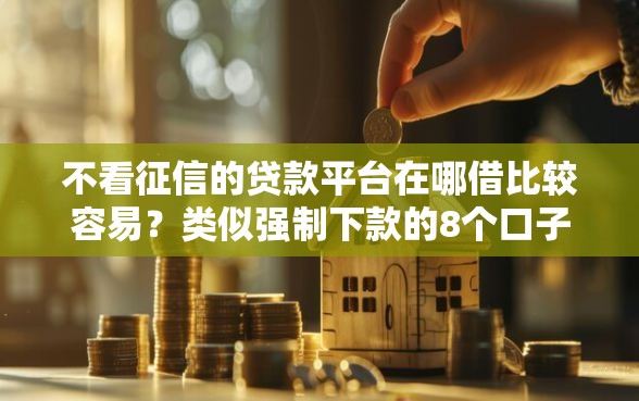 不看征信的贷款平台在哪借比较容易？类似强制下款的8个口子参考