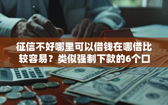征信不好哪里可以借钱在哪借比较容易？类似强制下款的6个口子参考