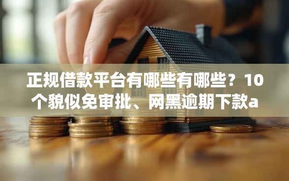 正规借款平台有哪些有哪些？10个貌似免审批、网黑逾期下款app合集