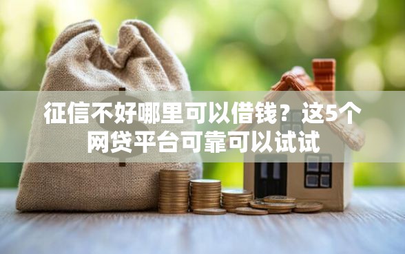 征信不好哪里可以借钱？这5个网贷平台可靠可以试试