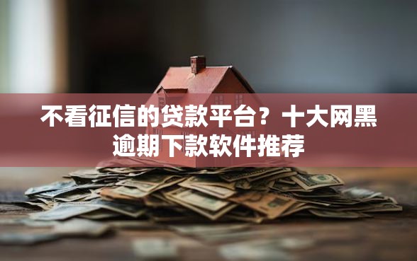 不看征信的贷款平台？十大网黑逾期下款软件推荐