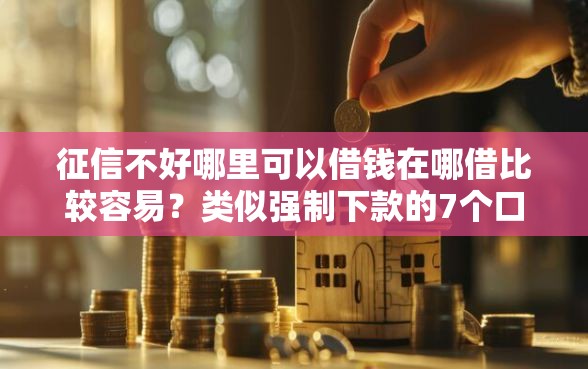 征信不好哪里可以借钱在哪借比较容易？类似强制下款的7个口子参考
