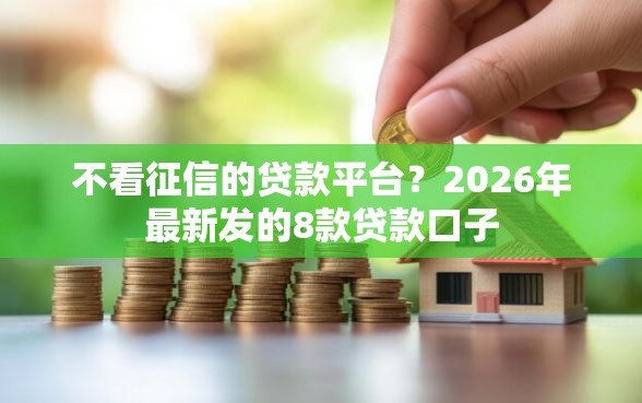 不看征信的贷款平台？2026年最新发的8款贷款口子
