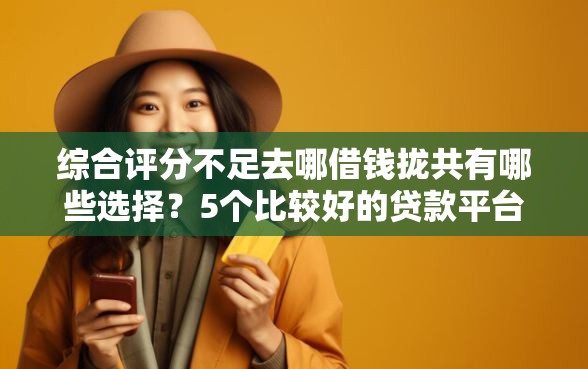 综合评分不足去哪借钱拢共有哪些选择？5个比较好的贷款平台详解