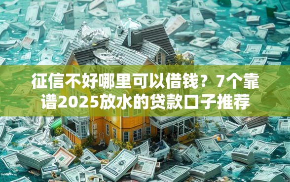 征信不好哪里可以借钱？7个靠谱2025放水的贷款口子推荐