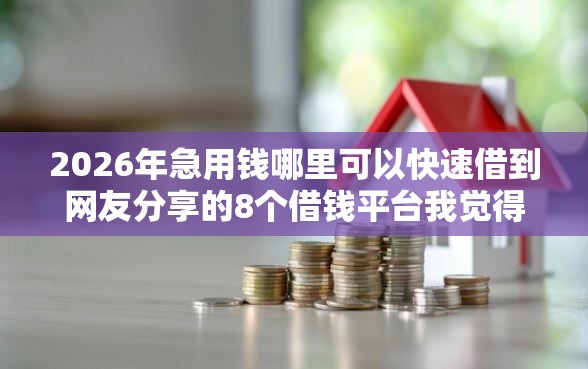 2026年急用钱哪里可以快速借到网友分享的8个借钱平台我觉得不错！