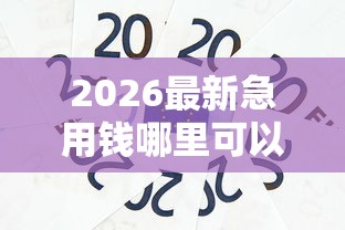 2026最新急用钱哪里可以快速借到，总结十个微信贷款平台！
