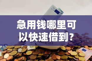 急用钱哪里可以快速借到？7个靠谱京东借钱平台推荐