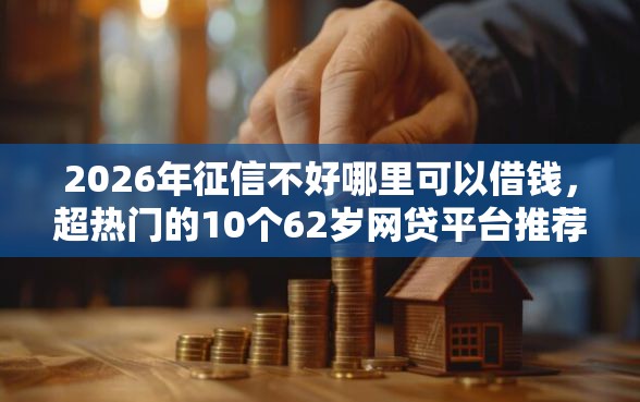 2026年征信不好哪里可以借钱，超热门的10个62岁网贷平台推荐