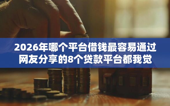 2026年哪个平台借钱最容易通过网友分享的8个贷款平台都我觉得不错！
