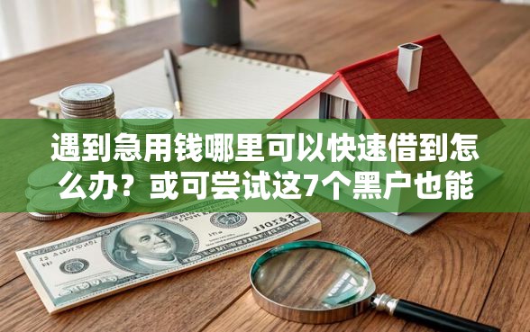 遇到急用钱哪里可以快速借到怎么办？或可尝试这7个黑户也能下款的软件