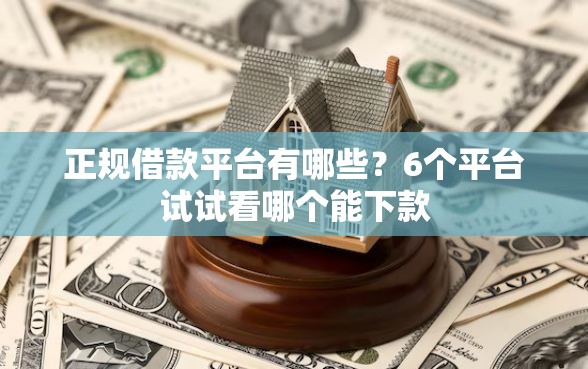 正规借款平台有哪些?6个平台试试看哪个能下款 正规借款平台有哪些?6个平台试试看哪个能下款