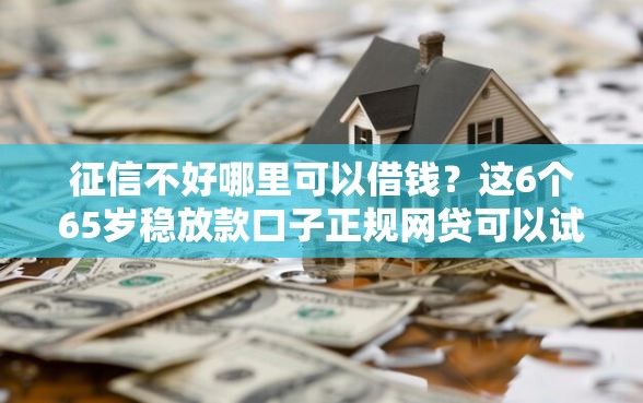 征信不好哪里可以借钱？这6个65岁稳放款口子正规网贷可以试试