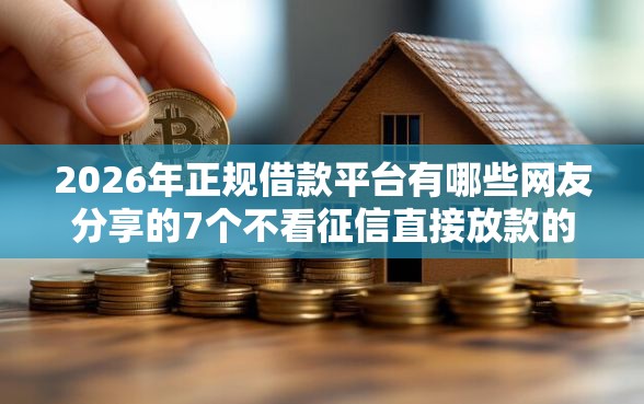 2026年正规借款平台有哪些网友分享的7个不看征信直接放款的平台我觉得不错！