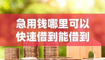 急用钱哪里可以快速借到能借到钱吗？4千元无门槛借款5个平台推荐