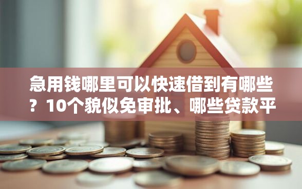 急用钱哪里可以快速借到有哪些？10个貌似免审批、哪些贷款平台是正规的合集