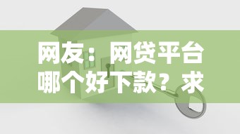 网友：网贷平台哪个好下款？求介绍几款房产抵押贷款平台